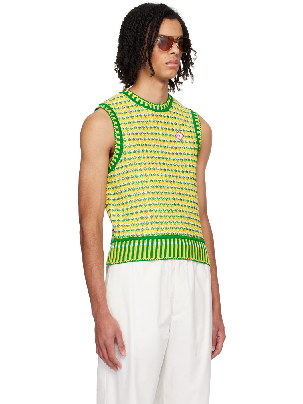 Green & Yellow Zig Zag Vest - 2