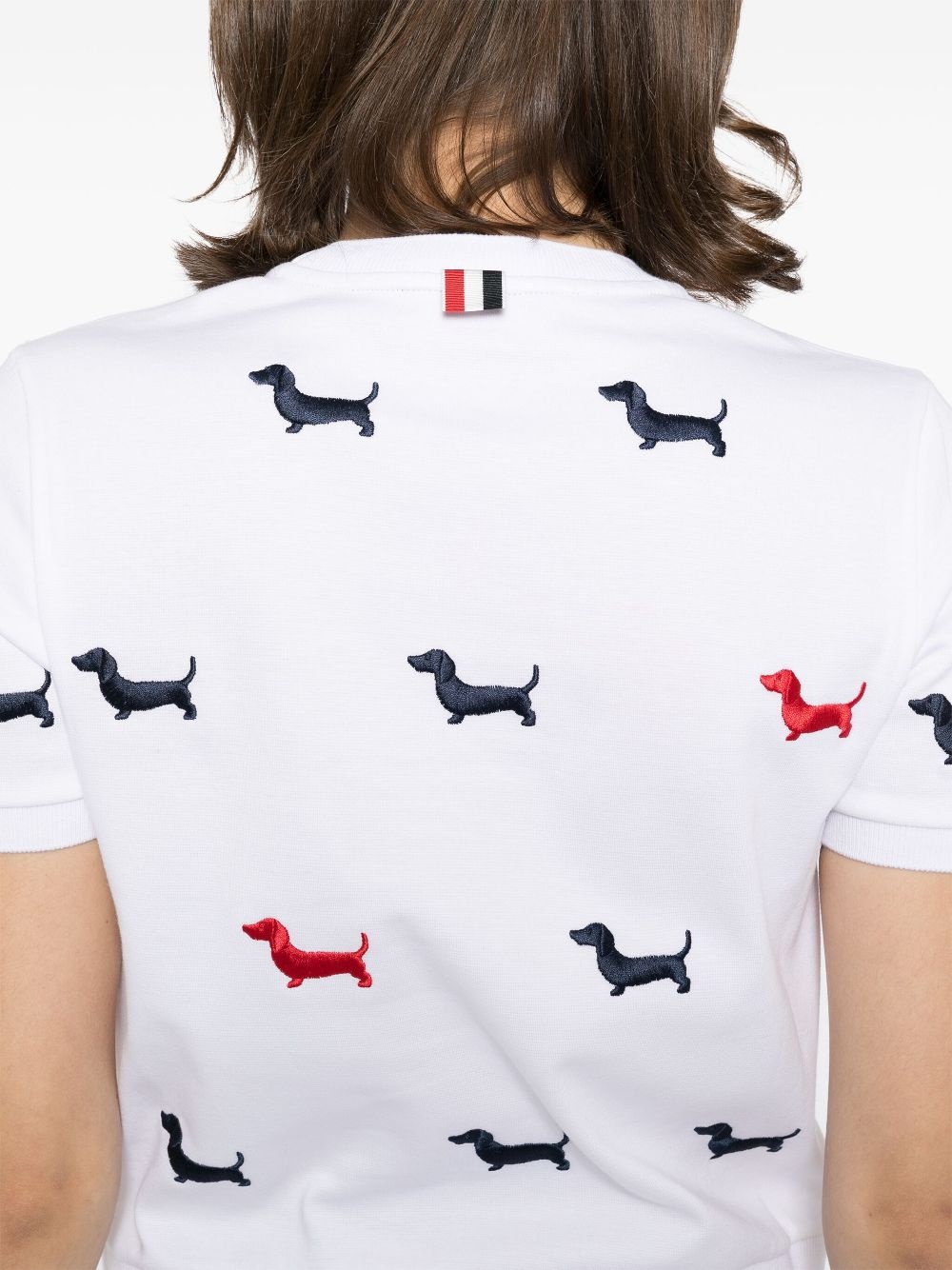 embroidered-hector dog logo T-shirt - 5