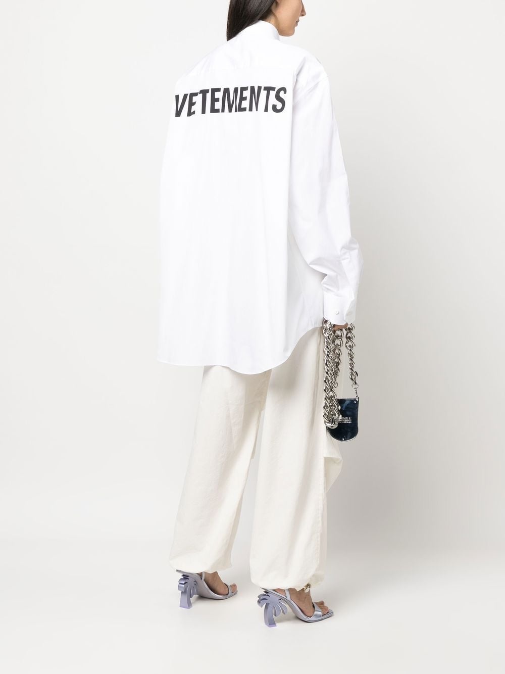 logo-print long-sleeves shirt - 3