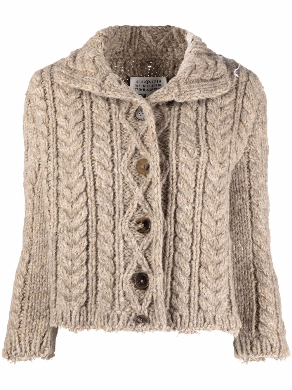 chunky-knit wool cardigan - 1