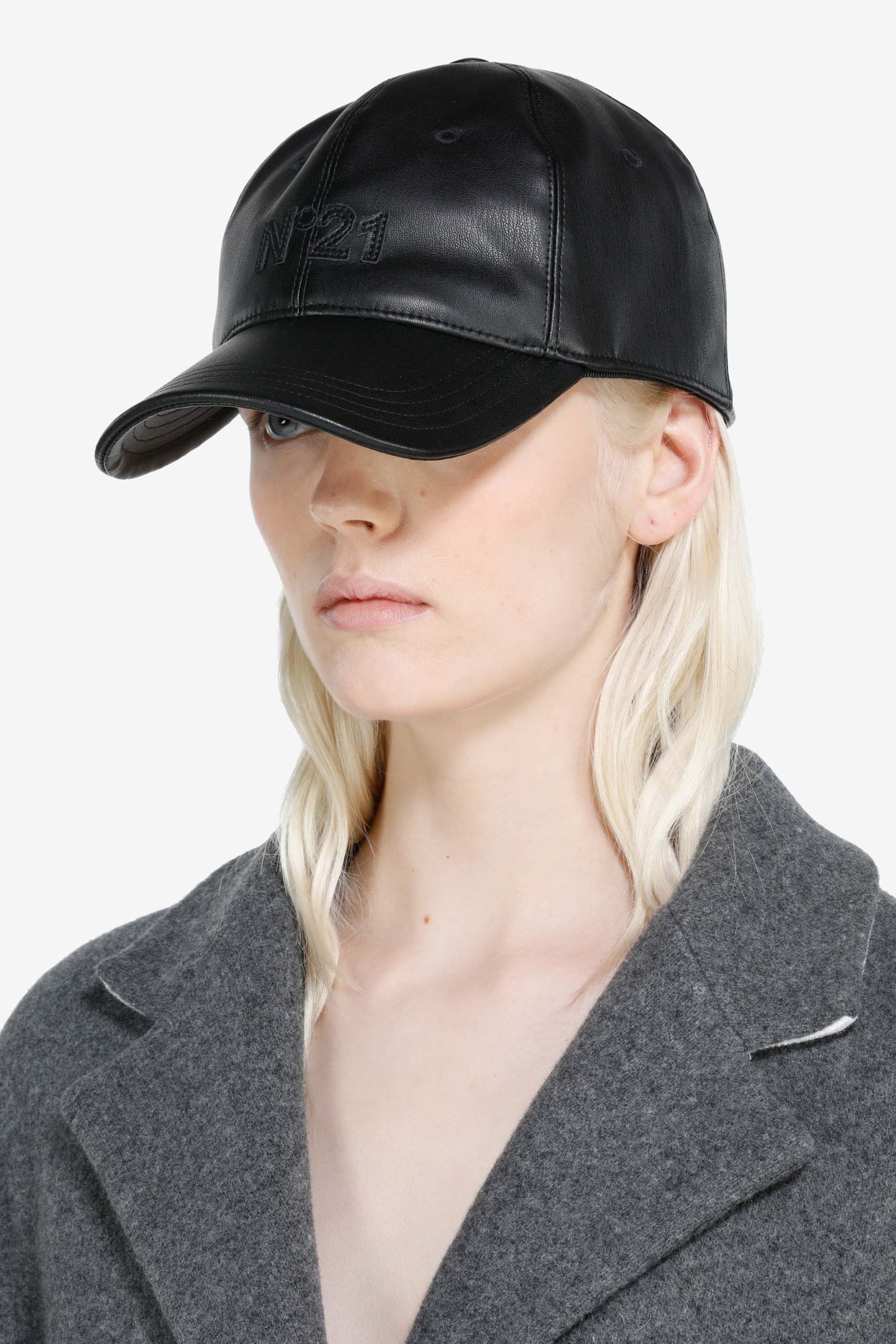SYNTHETIC-LEATHER CAP - 2