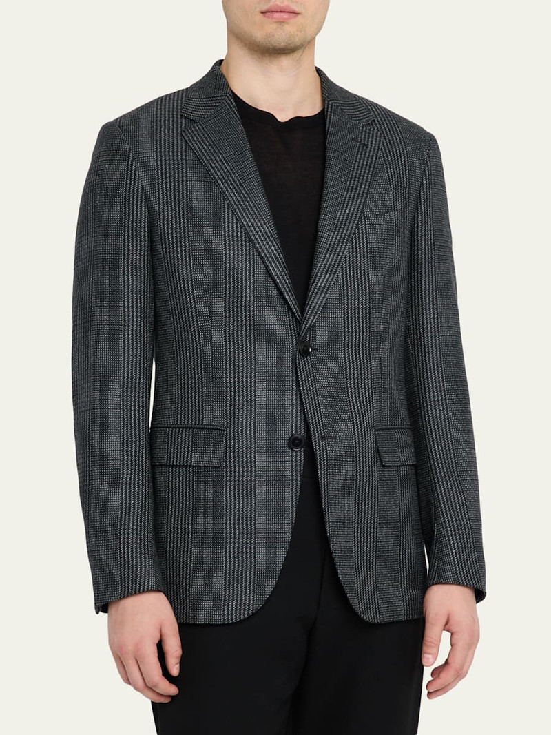 ZEGNA Men's Oasi Cashmere Glen Plaid Two-Button Sport Coat outlook