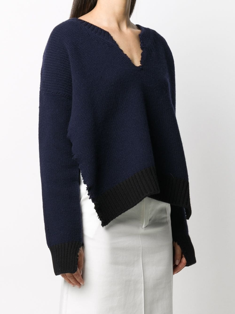 cut-out knitted jumper - 3