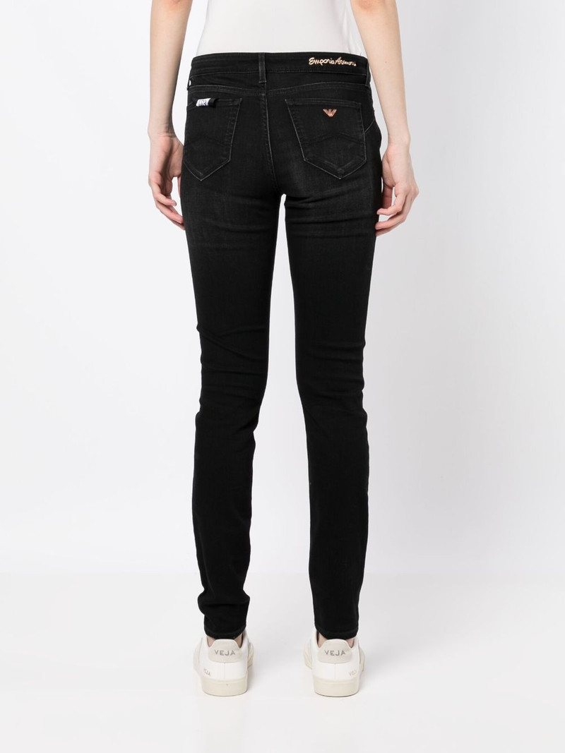 embroidered-logo jeans 4