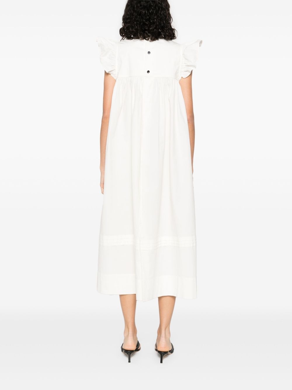 ruffle-detail midi dress - 4