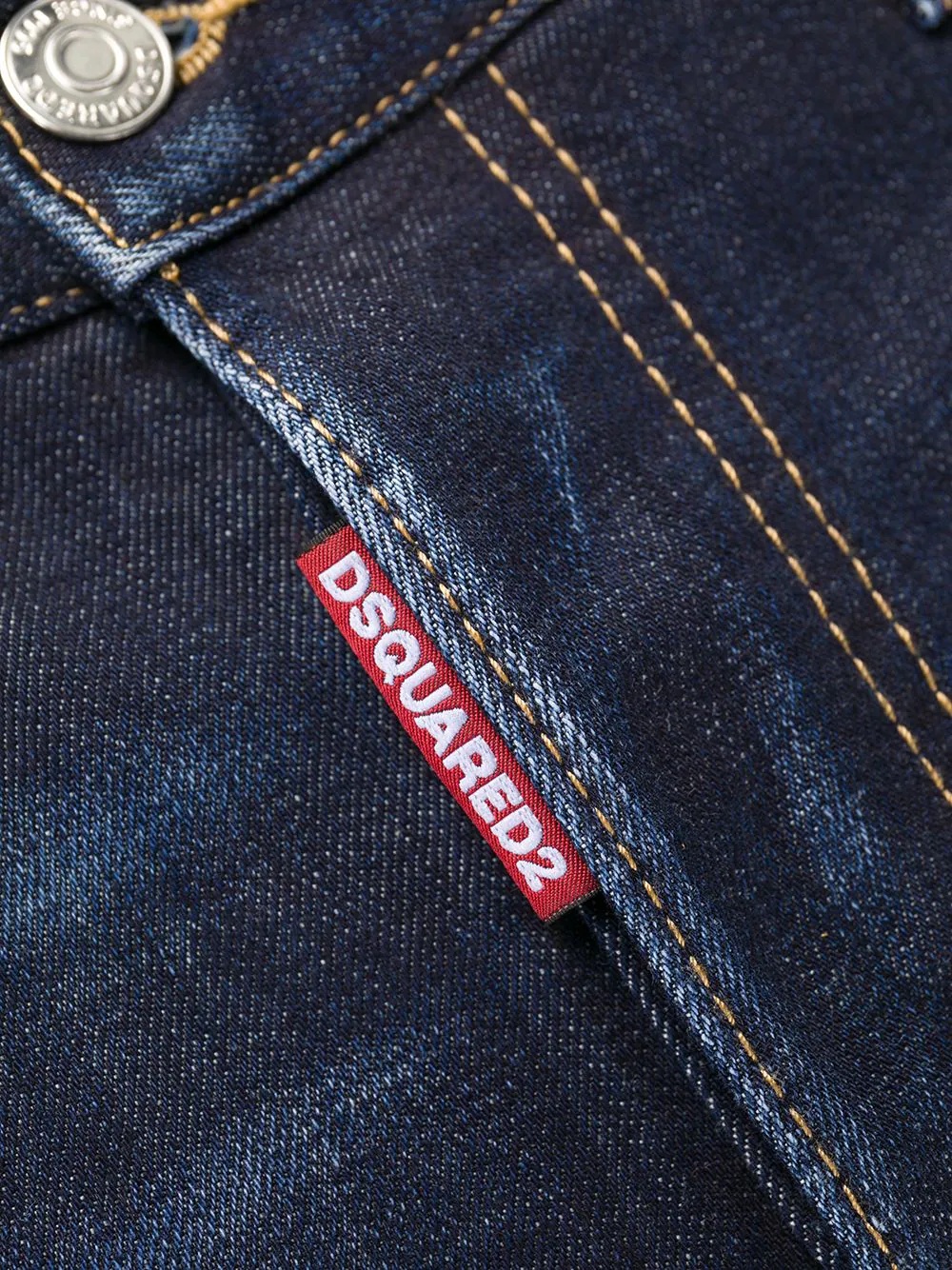 logo-patch slim-fit jeans - 7