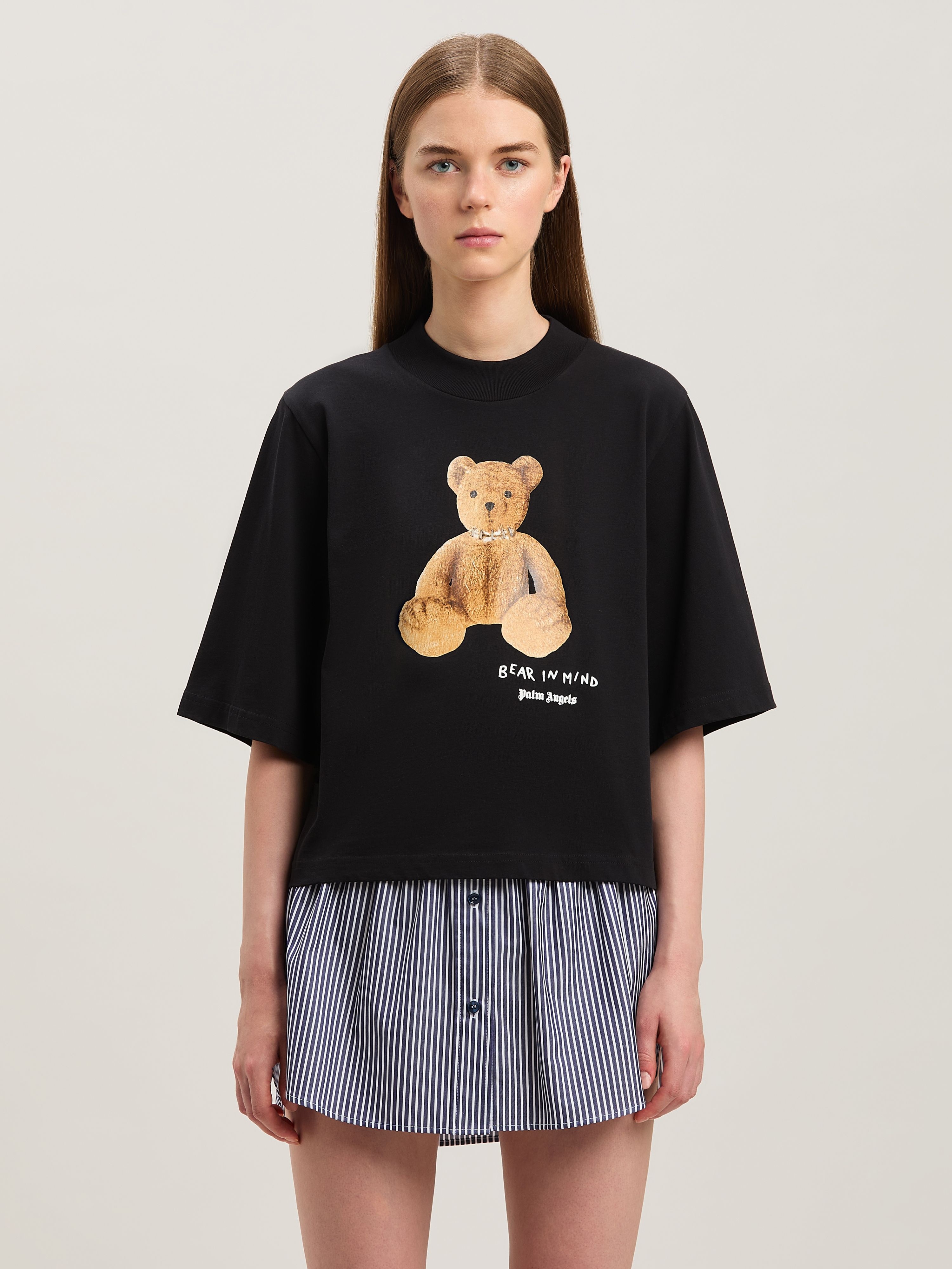Bear in Mind cropped T-shirt - 3