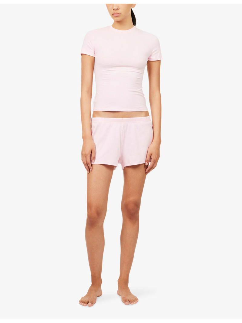 SKIMS Loose-Fit Ribbed Cotton Shorts outlook