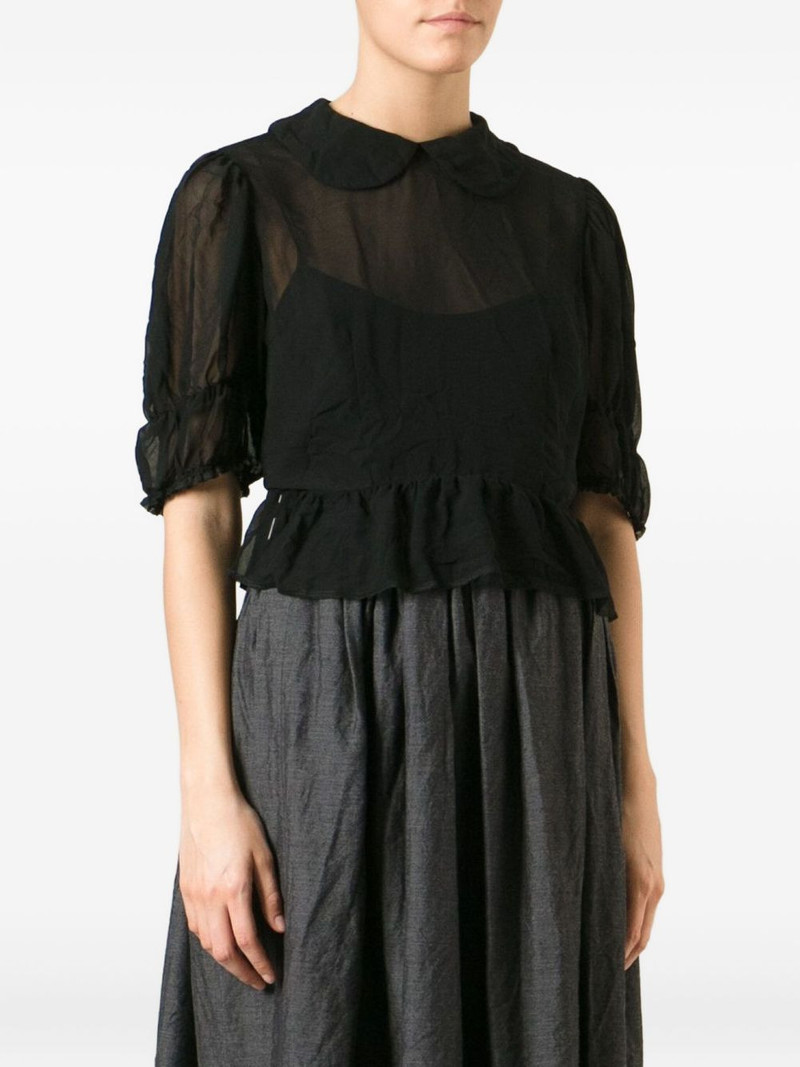 peter pan collar sheer blouse 3