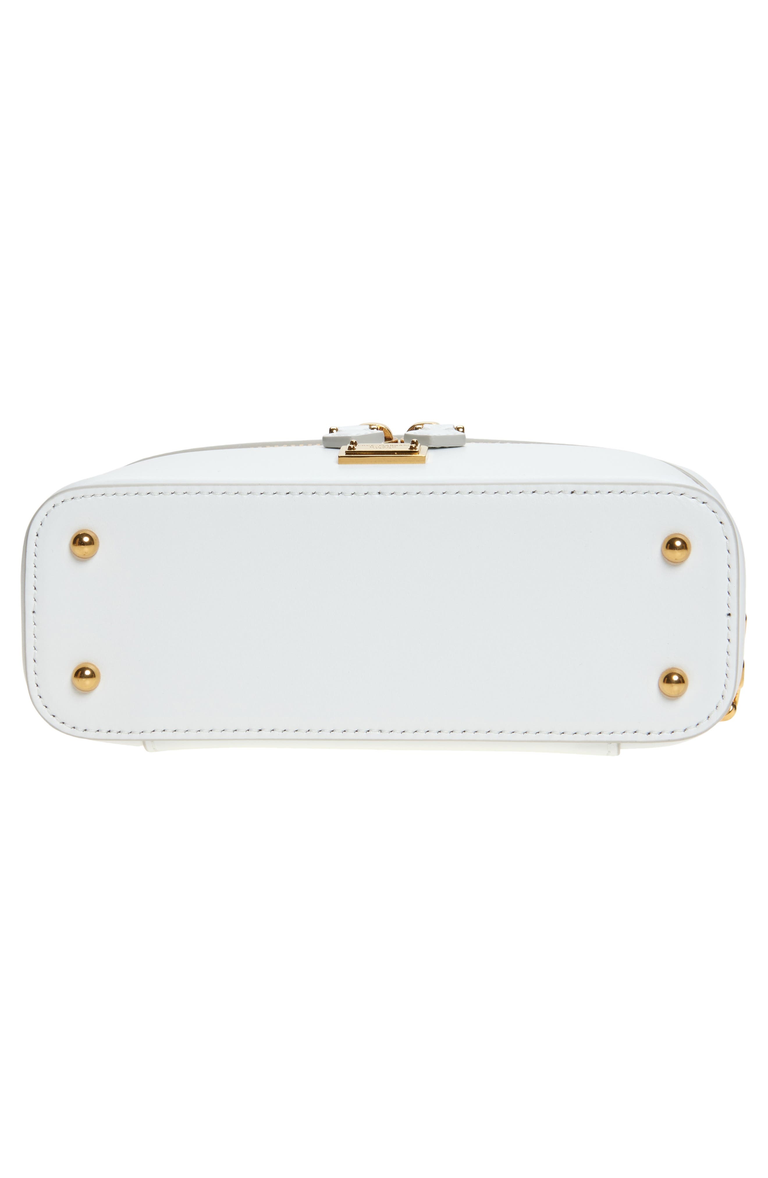 Dolce&Gabbana Sicily Leather Vanity Case Crossbody Bag in Bianco Ottico at Nordstrom - 7