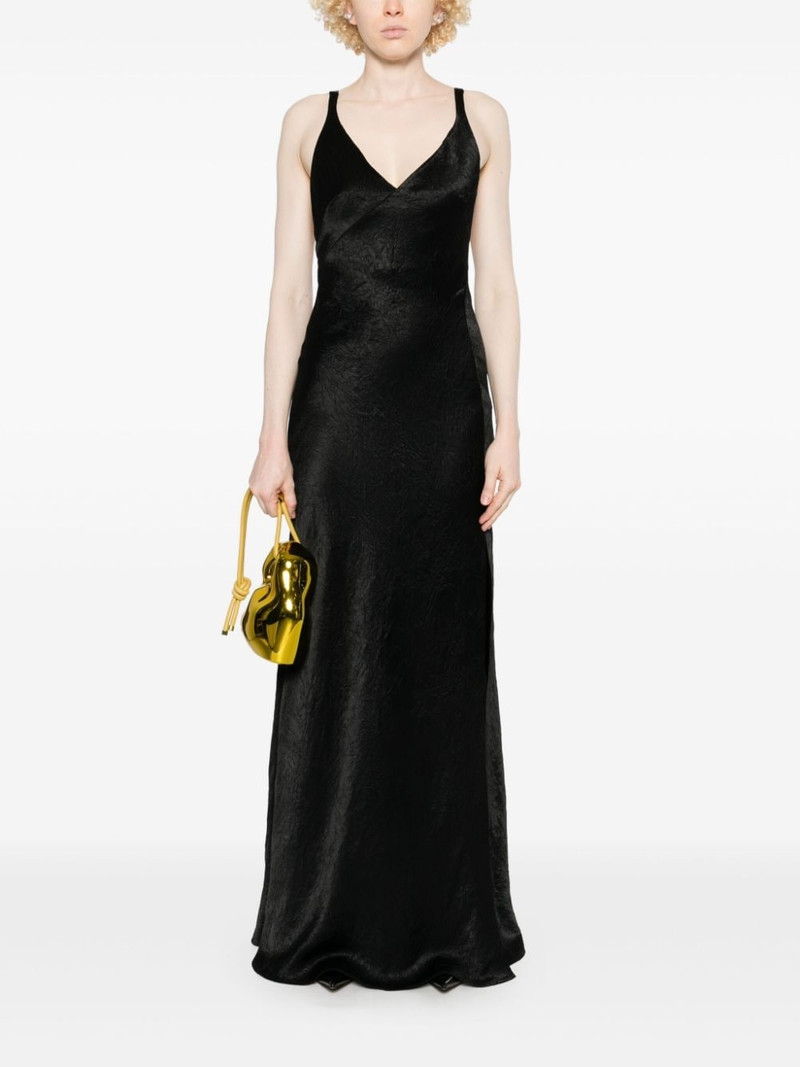 Alexander McQueen crinkled-finish maxi dress outlook