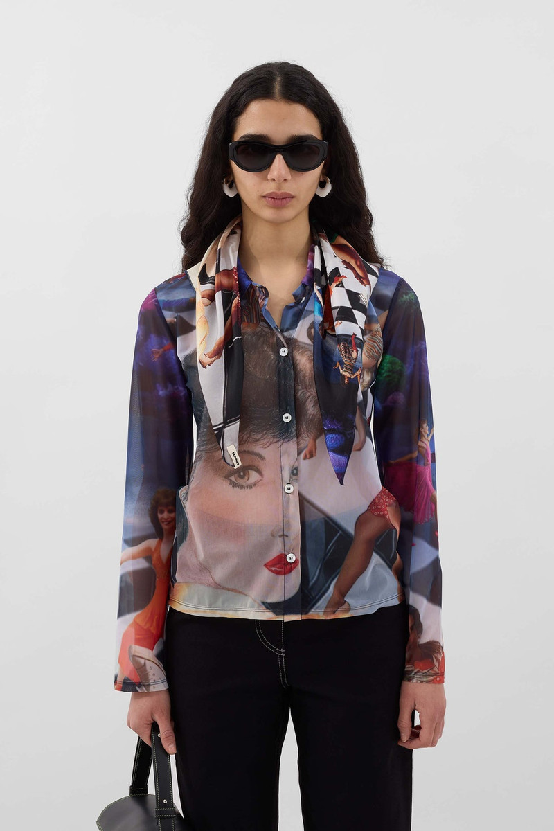 SUNNEI SHEER ORGANZA SHIRT / Brigitte print outlook