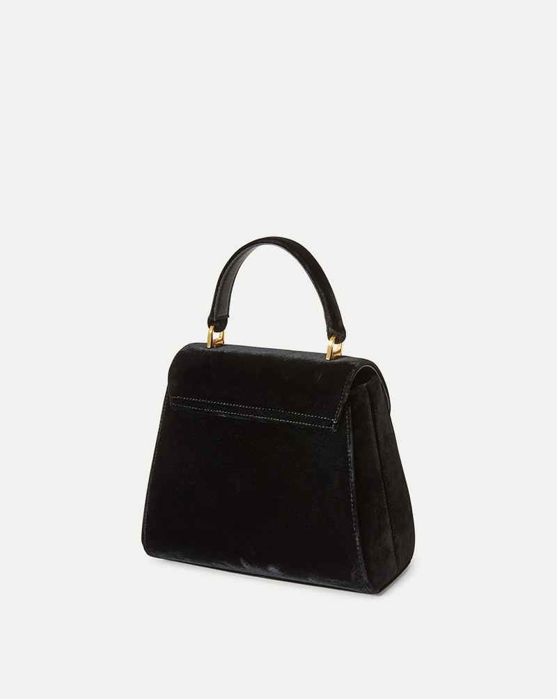 VELVET CREST LOCK TOP HANDLE BAG 5