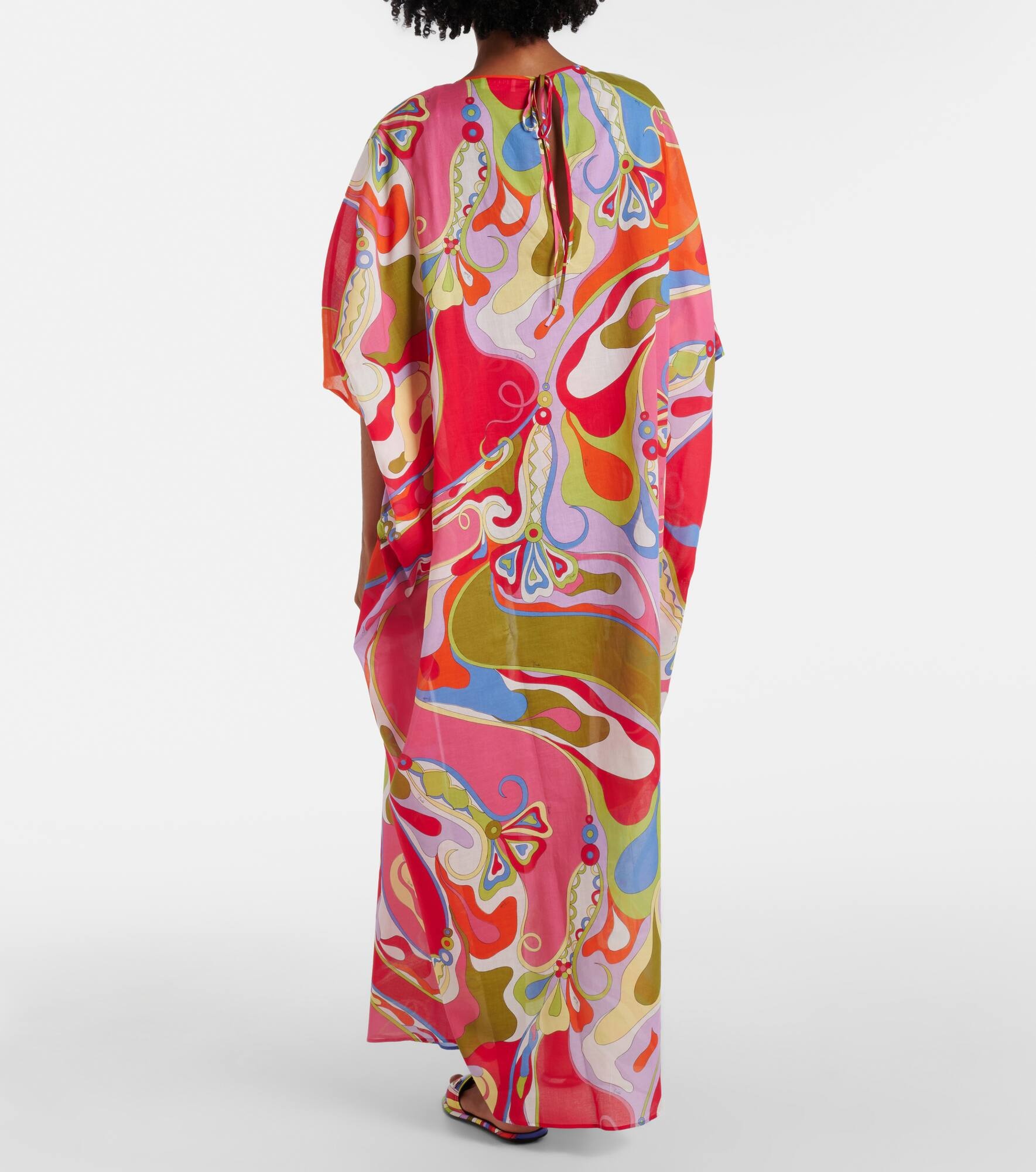Orchidee cotton muslin kaftan - 3