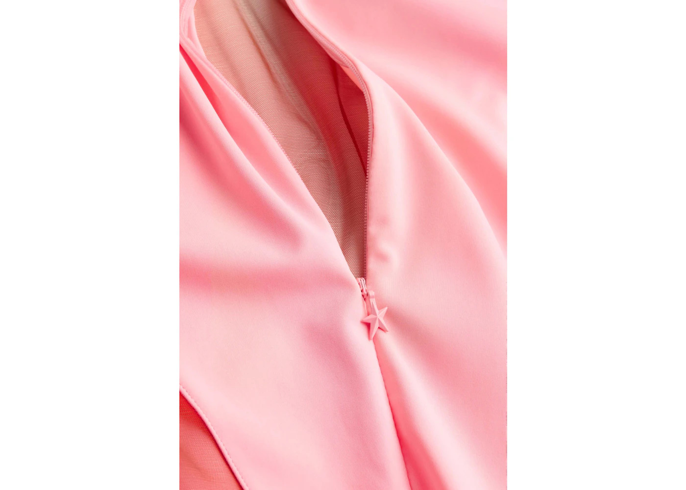 Mugler H&M Mesh-Paneled Mini Dress Pink - 2