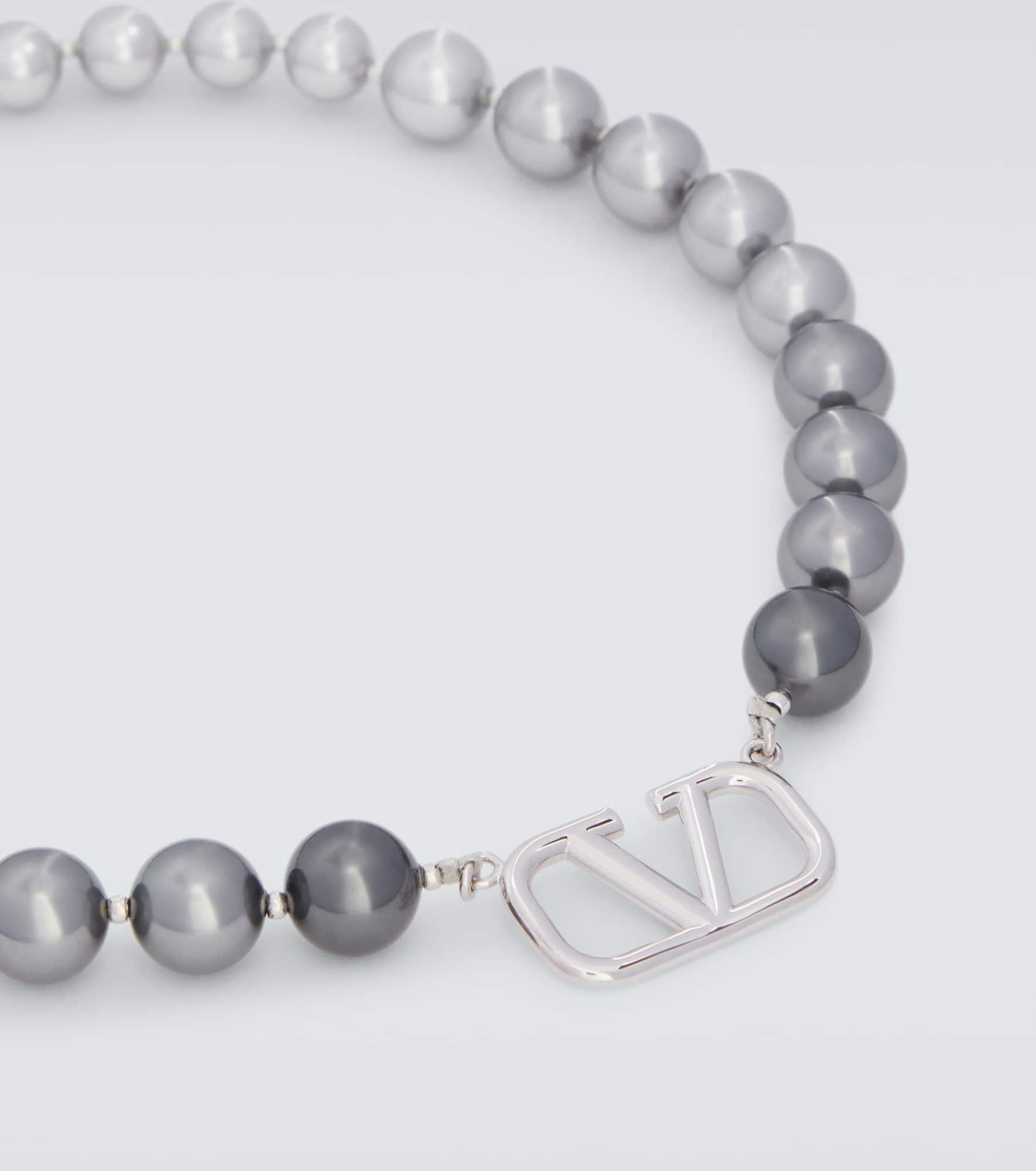 VLogo Signature beaded necklace - 4