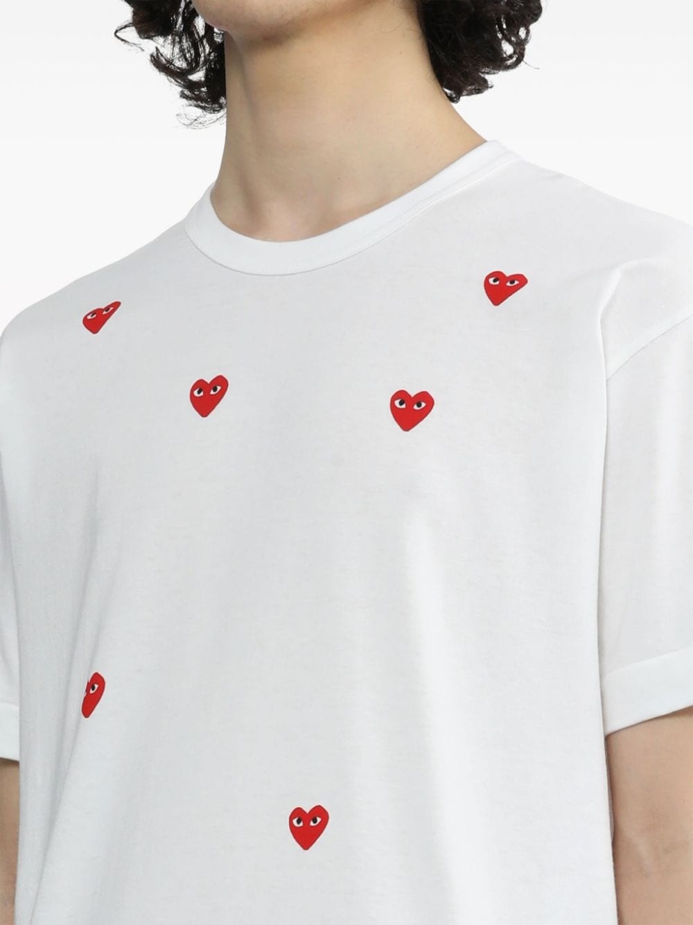 Scattered Hearts cotton T-shirt - 6