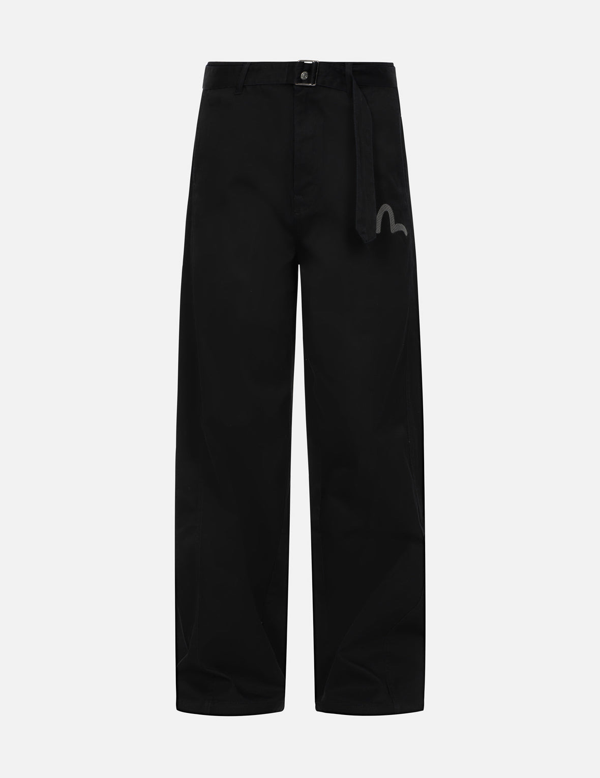 WHEEL OF WISDOM EMBROIDERY POCKET WIDE LEG WOVEN PANTS - 2