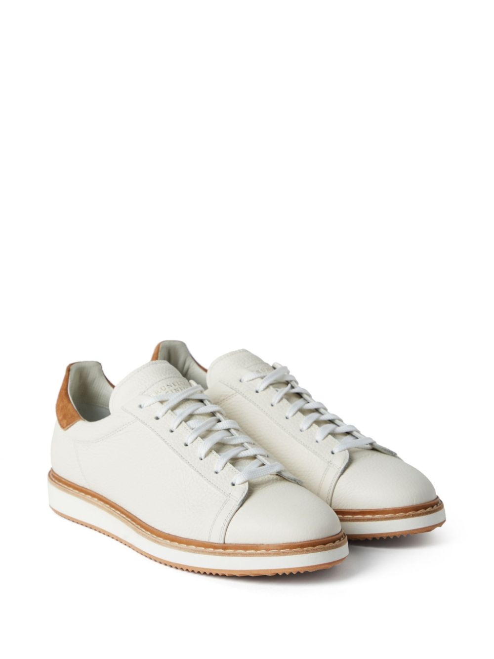 contrast-trimmed low-top sneakers - 2