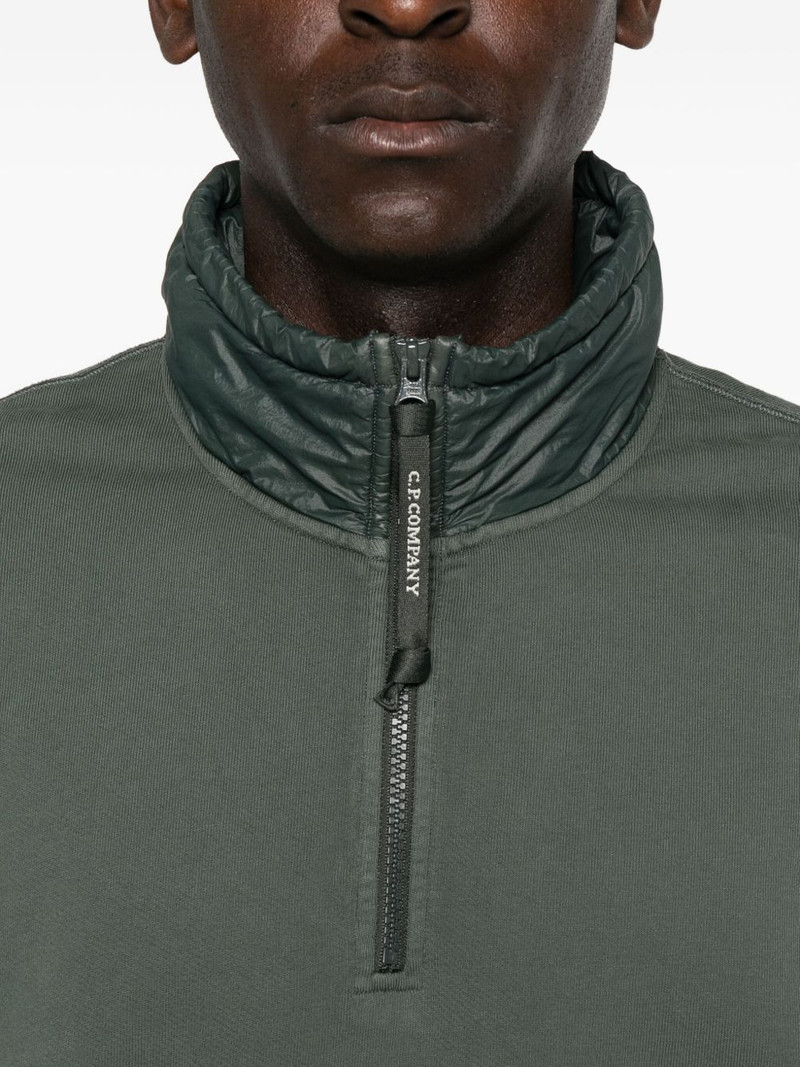 half-zip quilted sleeve sweatshirt 5