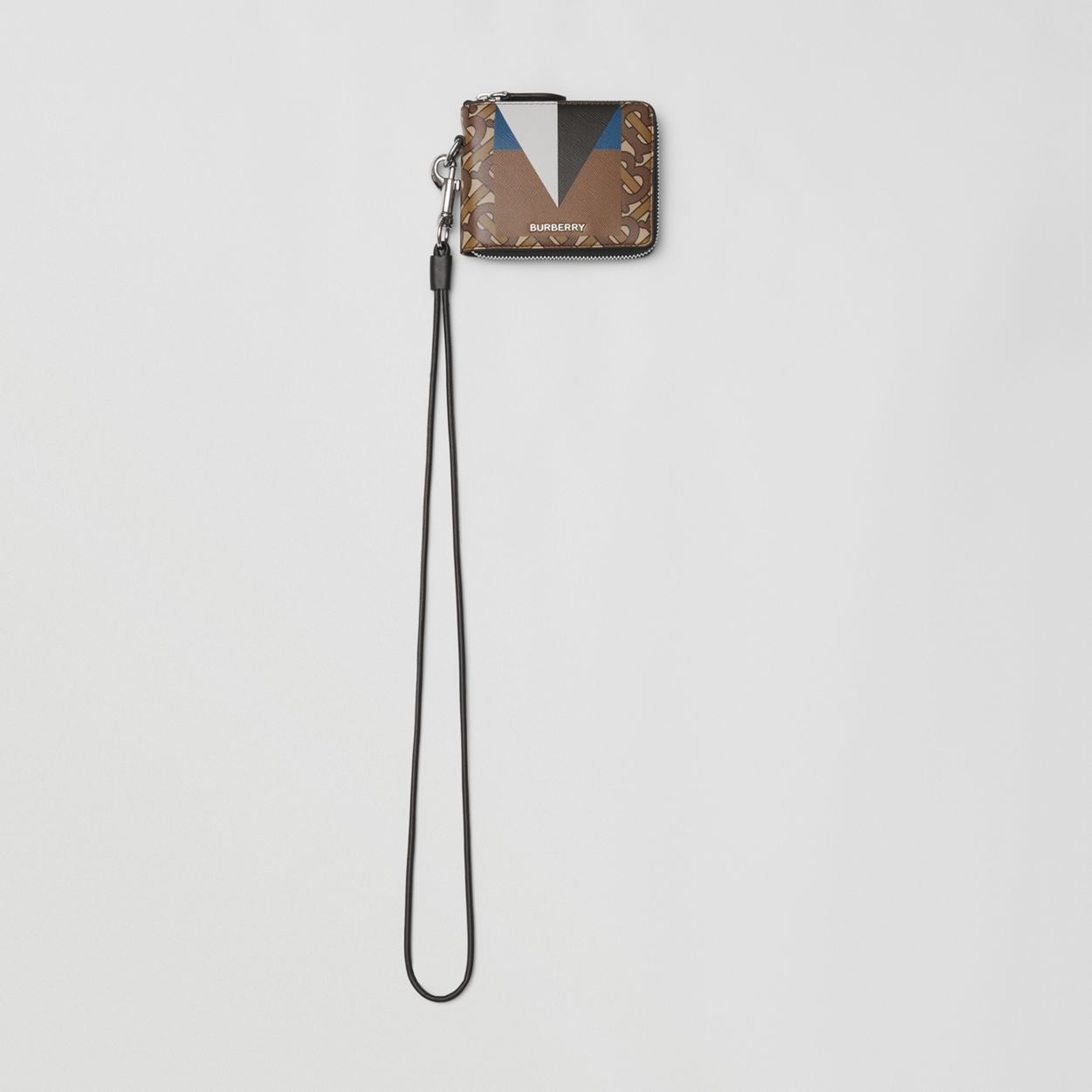 Monogram Print Leather Ziparound Wallet Lanyard - 3