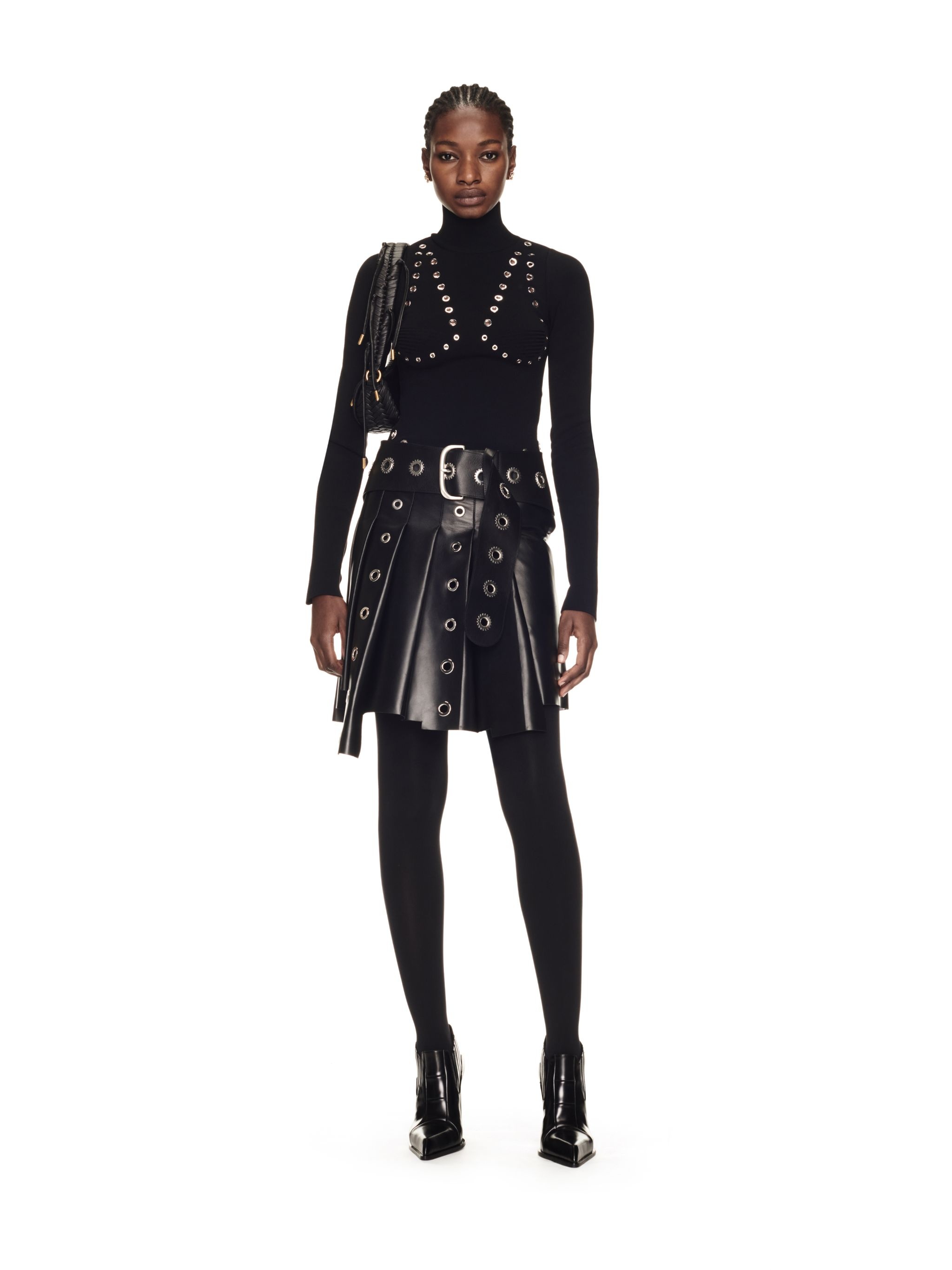 Eyelets Mock Neck - 2