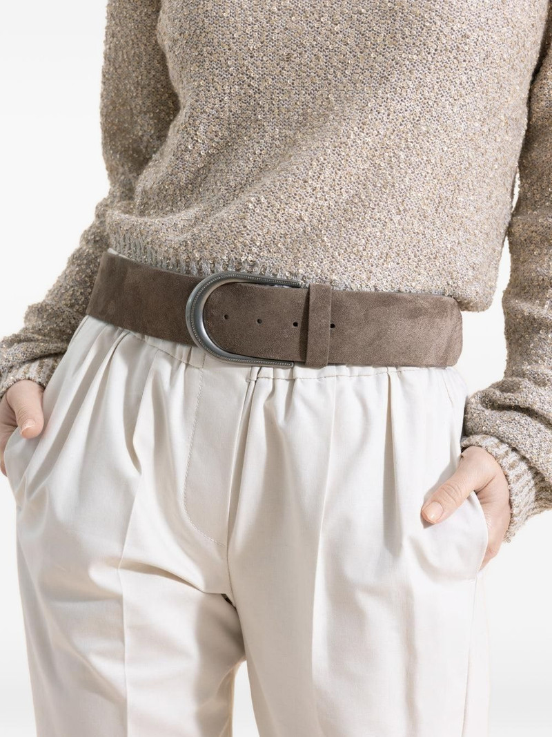 Brunello Cucinelli suede belt outlook