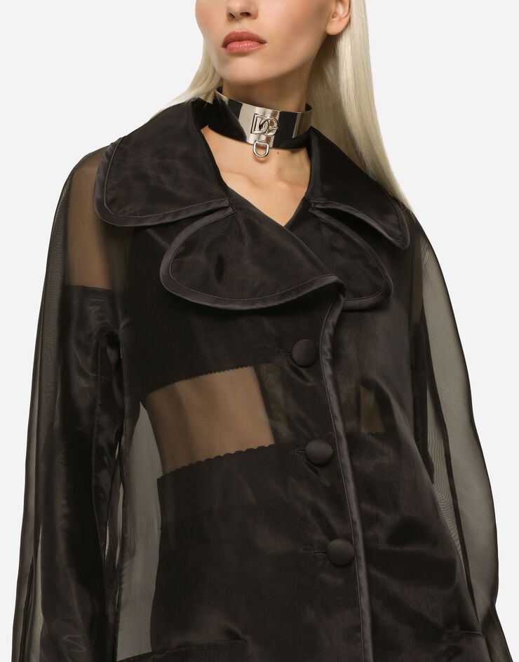 Organza trench coat with the Re-Edition label - 5
