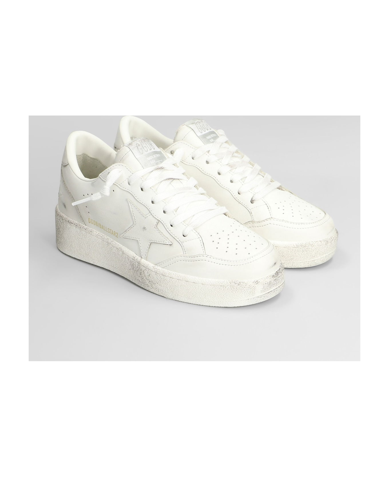 Ball Star 2 Sneakers In White Leather - 2