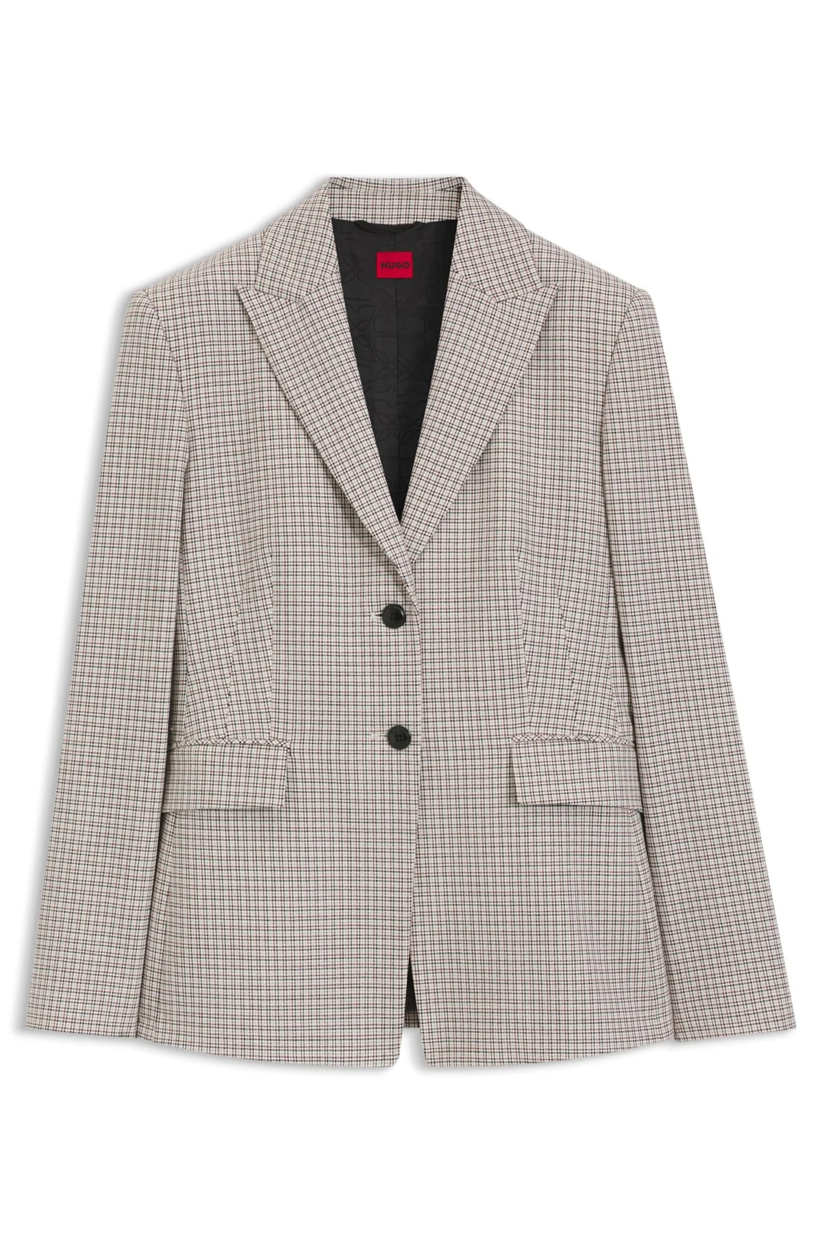 REGULAR-FIT BLAZER WITH MICRO CHECK - 1