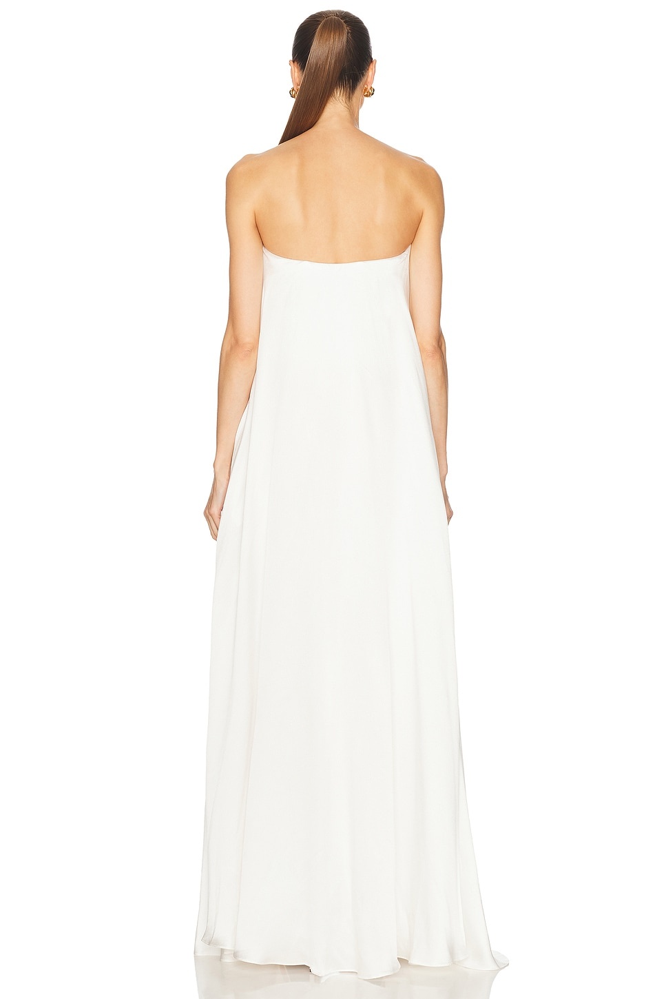 Textured Silk Salacia Strapless Gown - 4