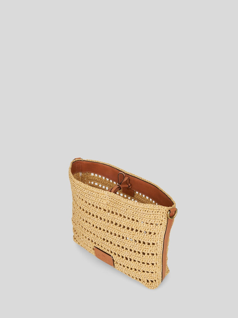 SHOULDER BAG IN PERFORATED RAFFIA 5