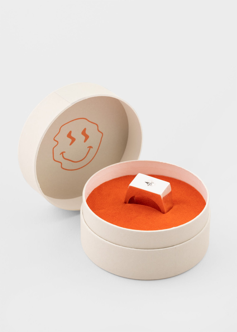 Paul Smith 'Star' Jewel Square Signet Ring by Aurum LDN outlook