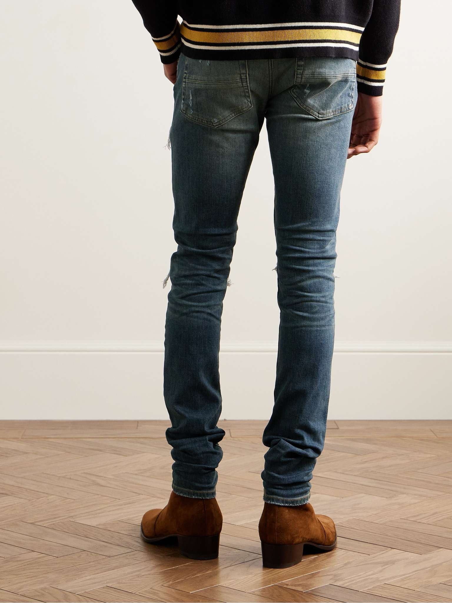 MX1 Skinny-Fit Panelled Distressed Jeans - 4