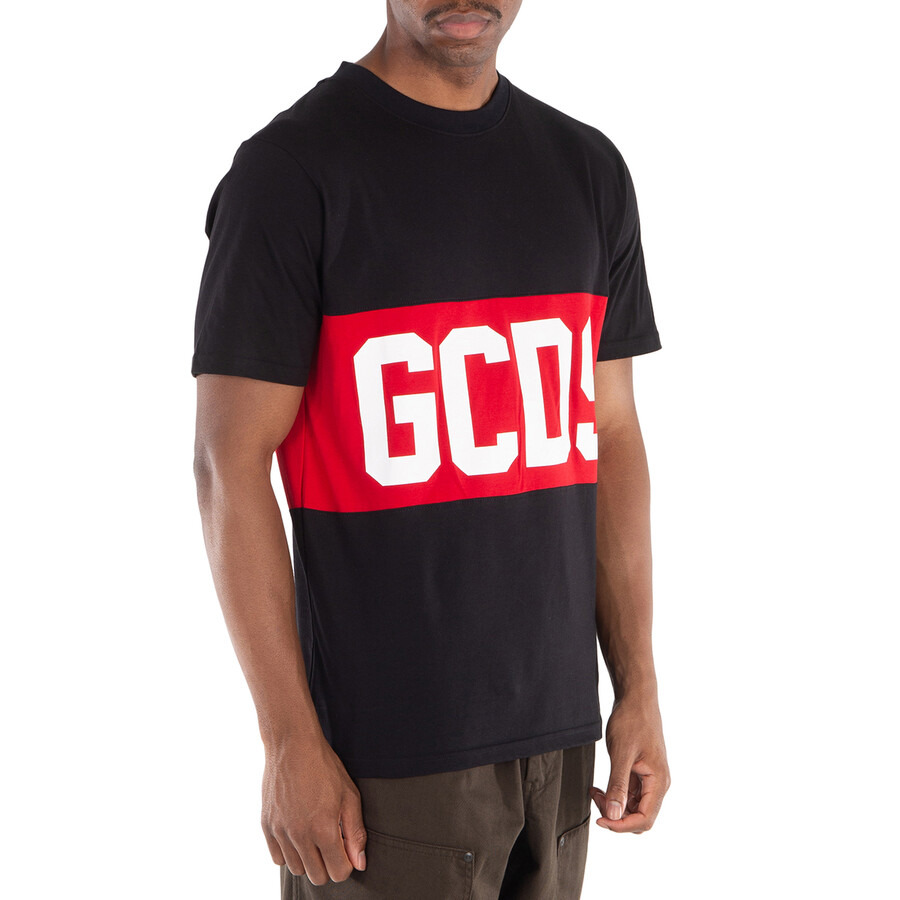 GCDS Black Logo Band Cotton T-Shirt - 2