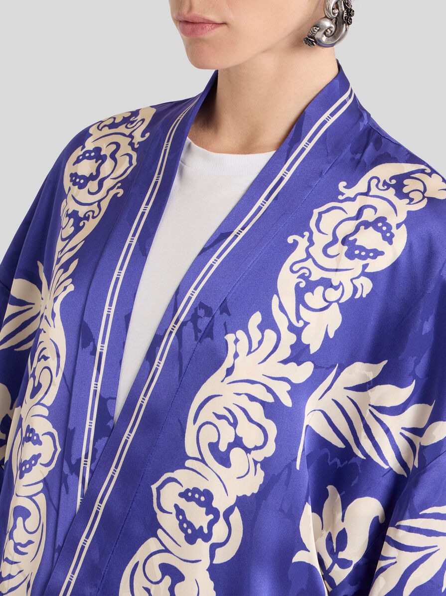 FLORAL JACQUARD KESA ROBE - 3