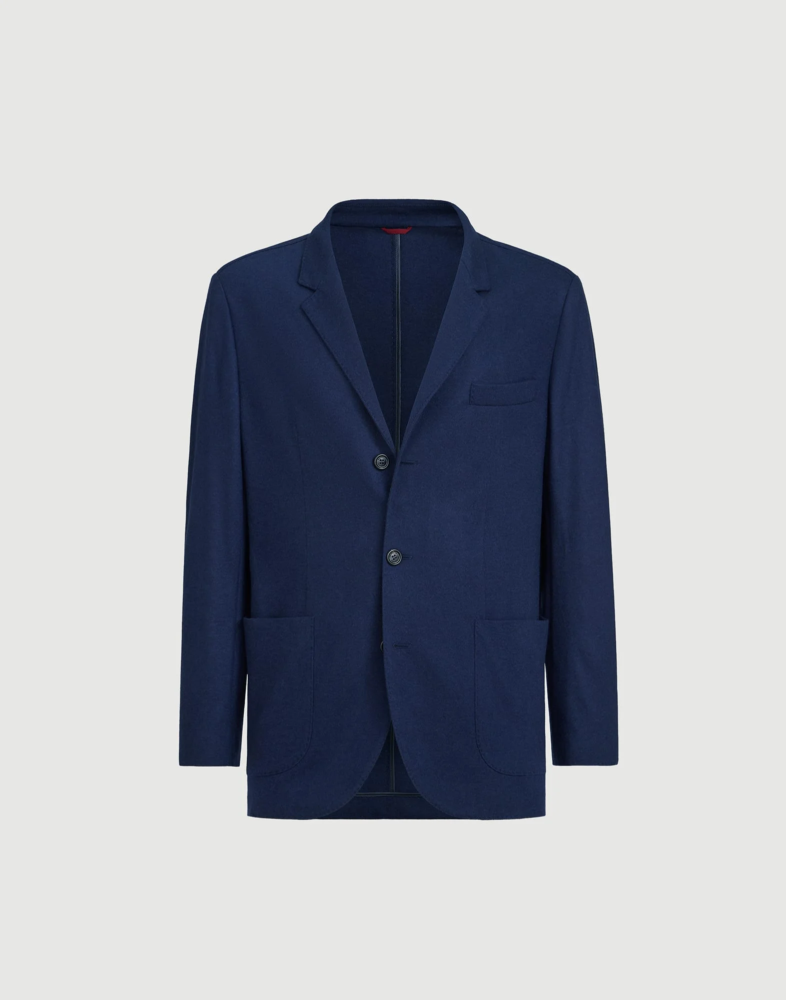 Cashmere jersey blazer with patch pockets - 1