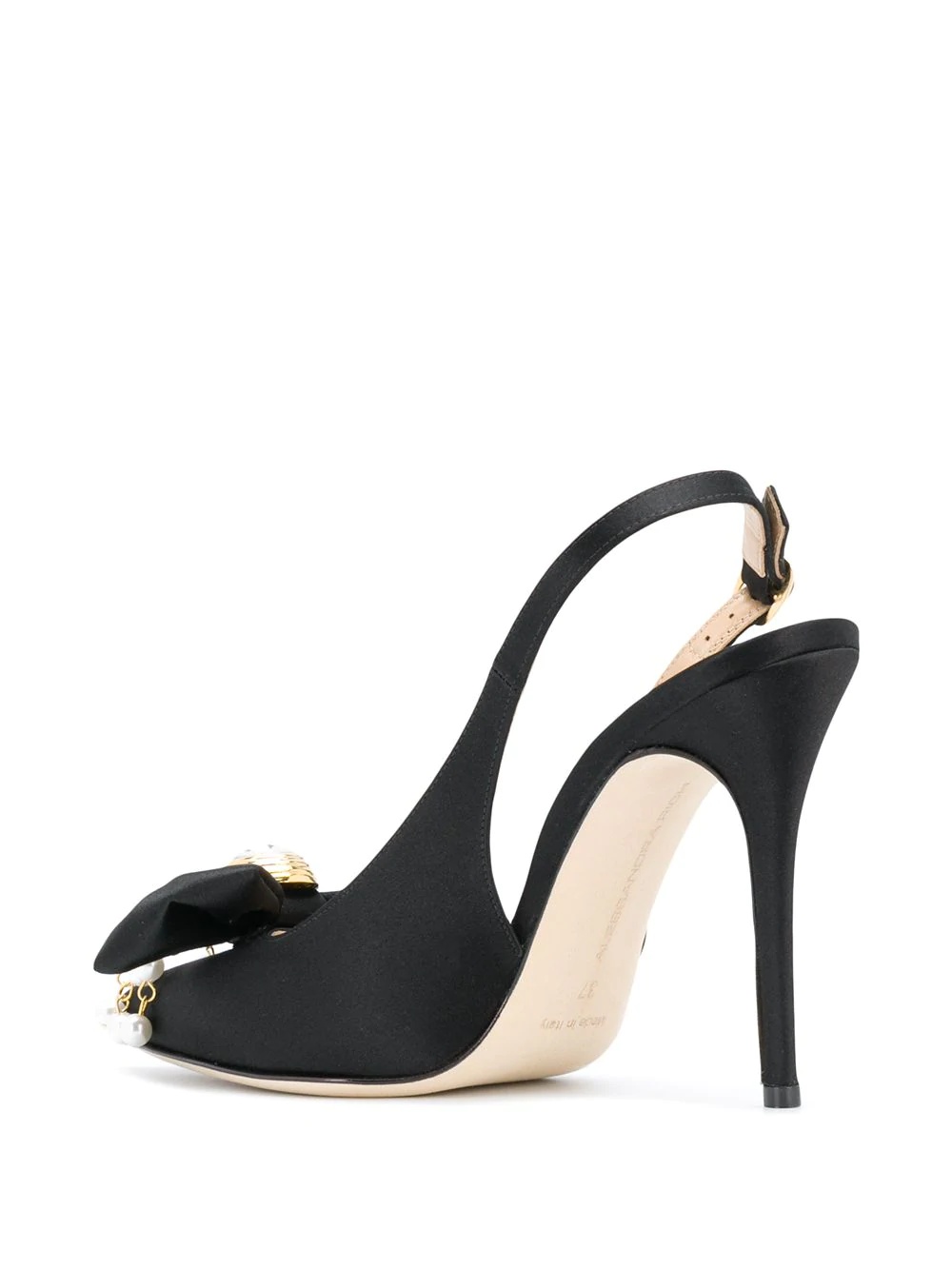 slingback bow detail pumps - 3