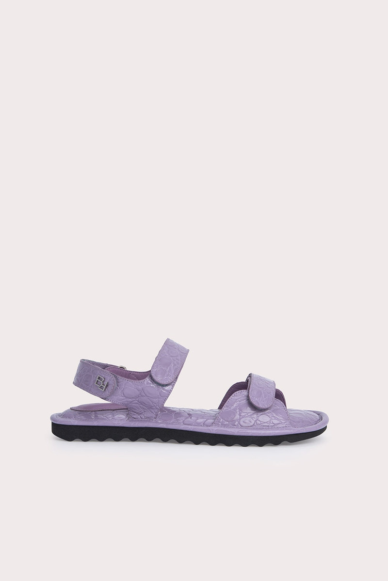 Gideon Purple Haze Circular Croco Embossed Leather 1