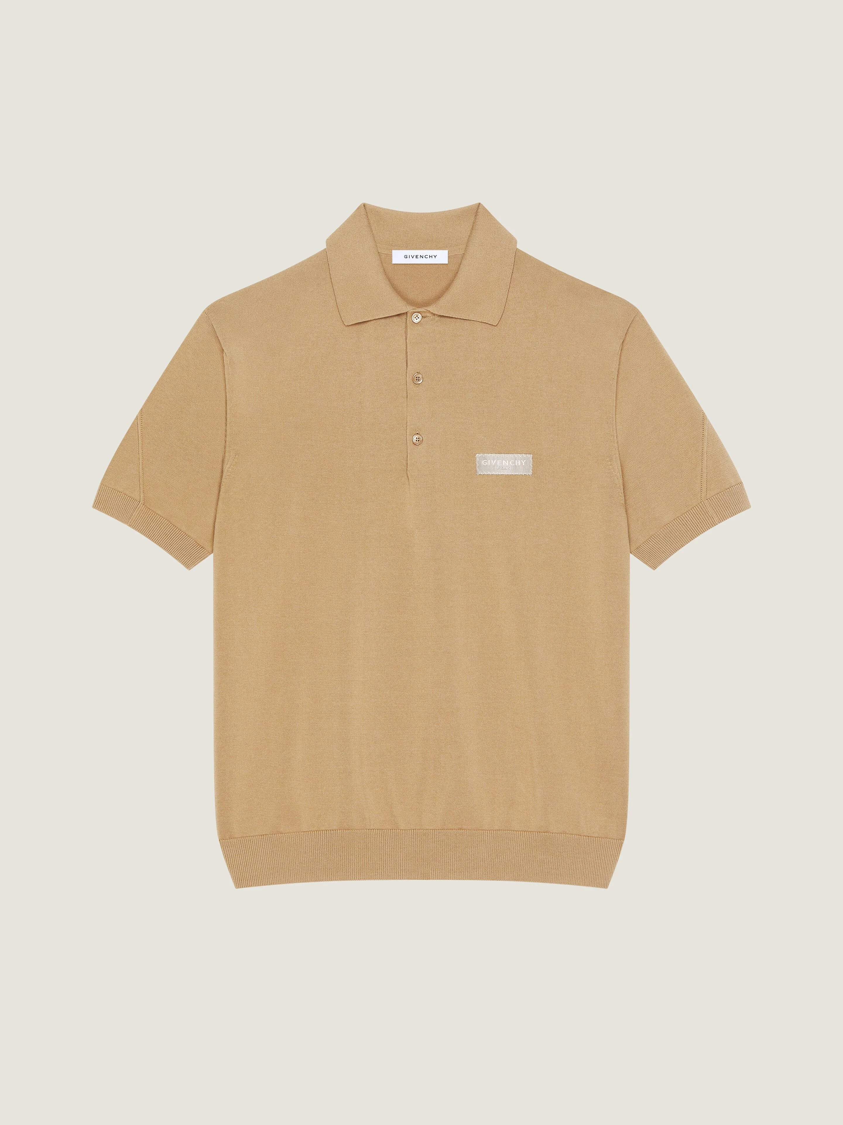 COUTURE SEAM POLO IN COTTON WITH GROS GRAIN DETAIL - 1