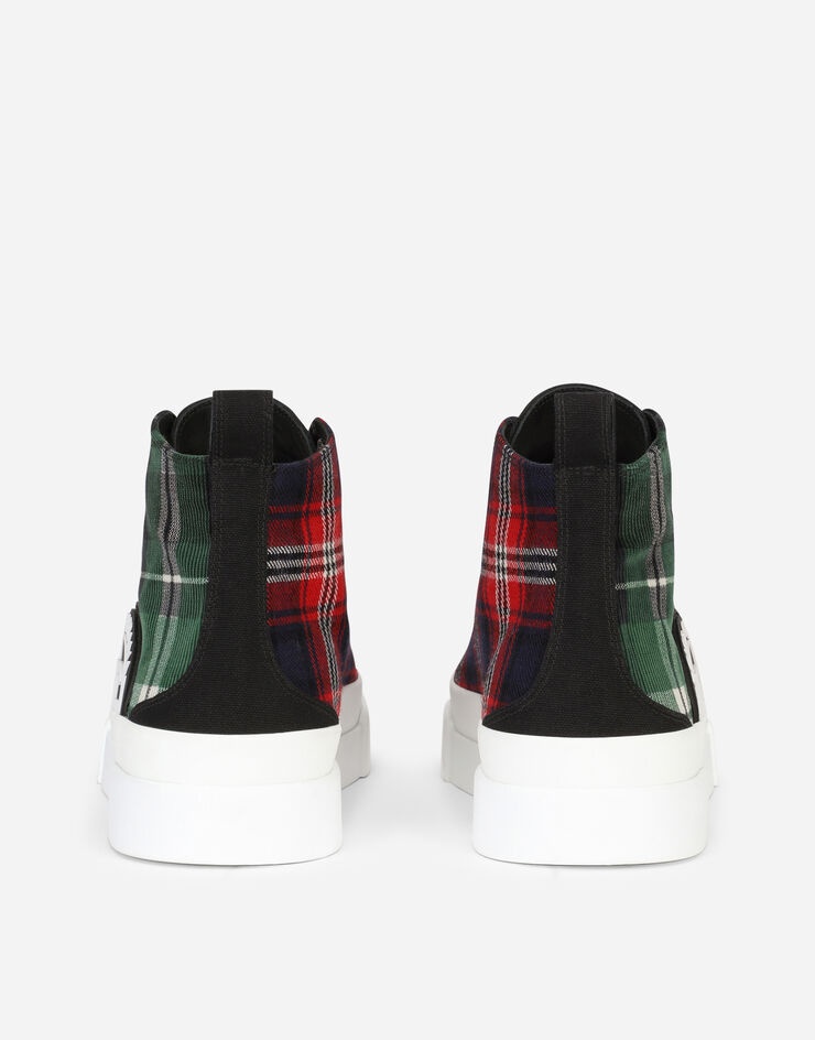 Two-tone tartan Portofino Light mid-top sneakers - 3