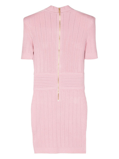 Balmain V-Neck Knit Short Dress outlook