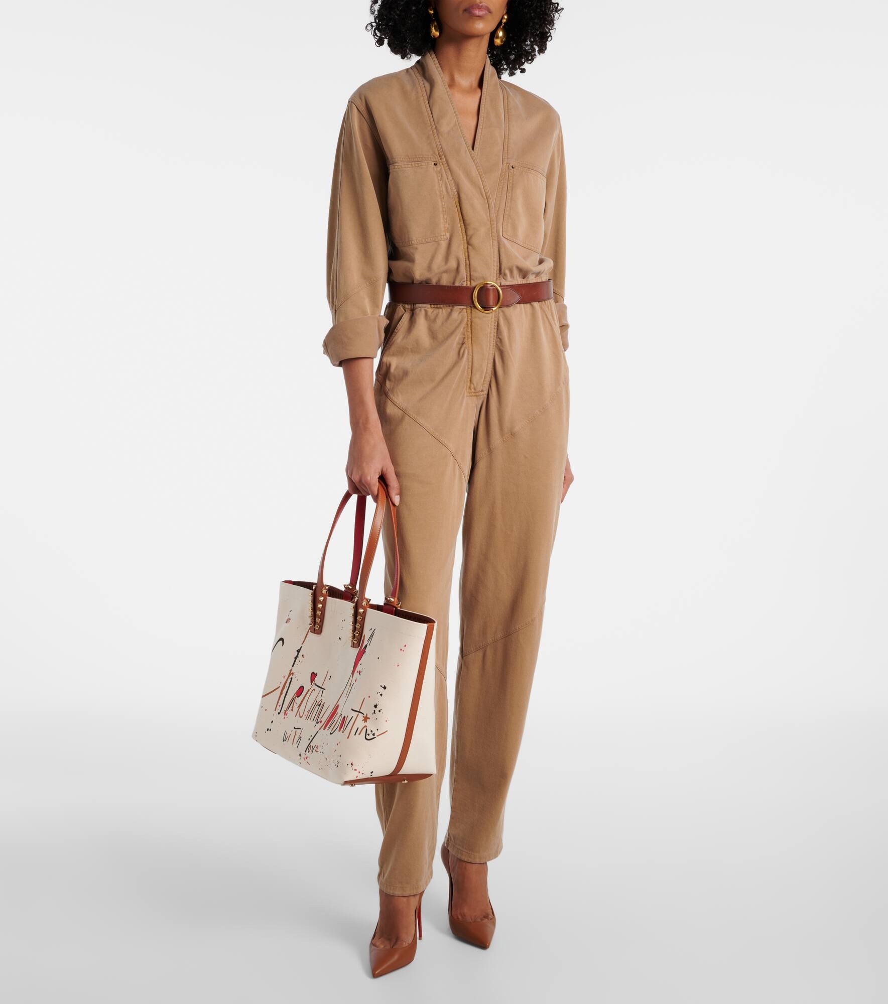 Cabata Large leather-trimmed tote bag - 5