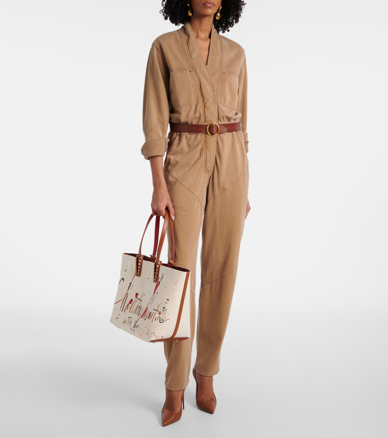 Christian Louboutin Cabata Large leather-trimmed tote bag outlook