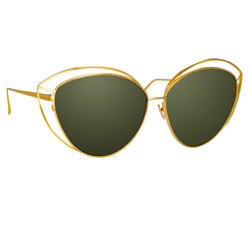 LINDA FARROW Lorita in 22K Gold and Green outlook