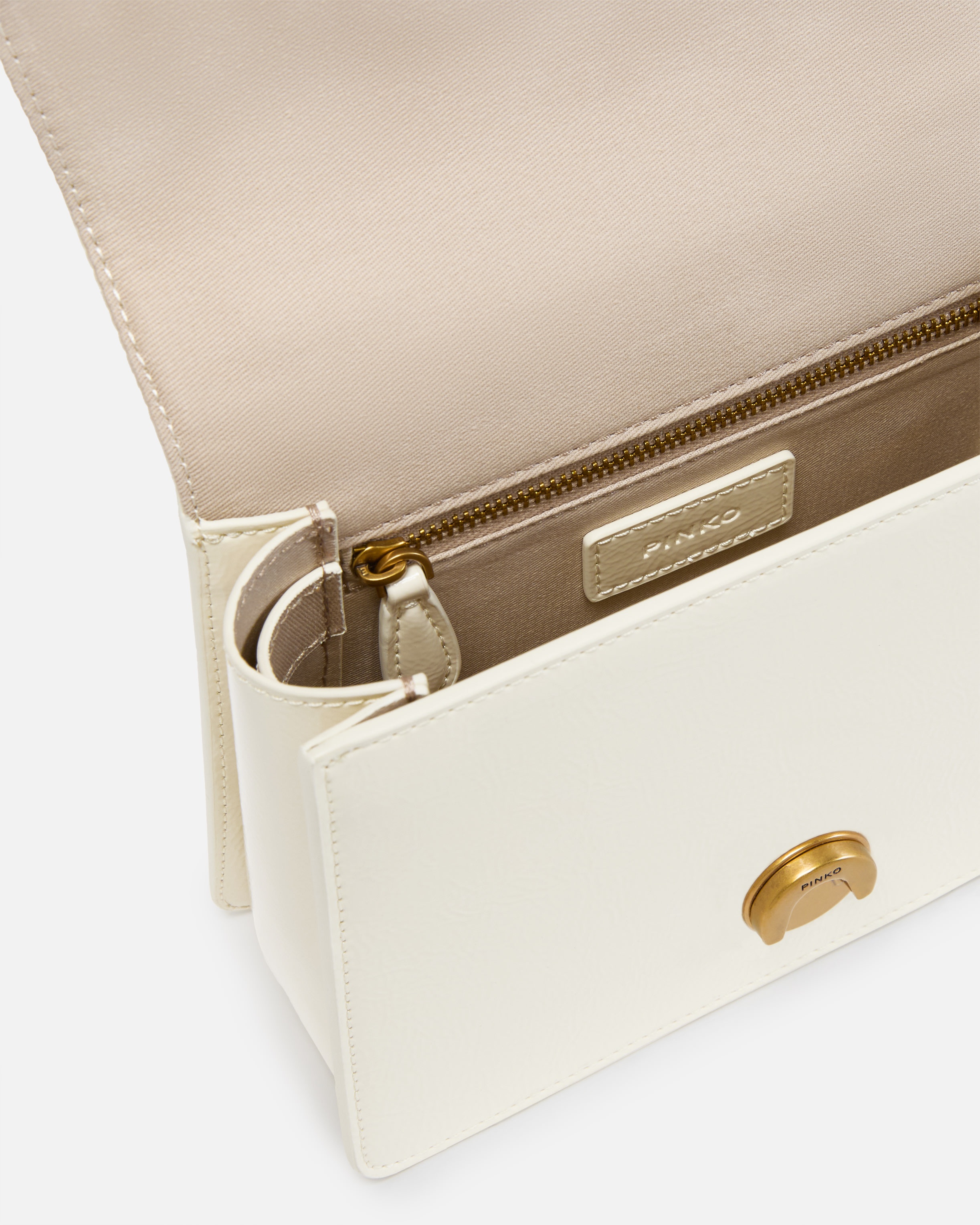 LOVE BAG HANDBAG WITH HANDLE AND SHOULDER STRAP WITH SHINY LEATHER EFFECT - 4