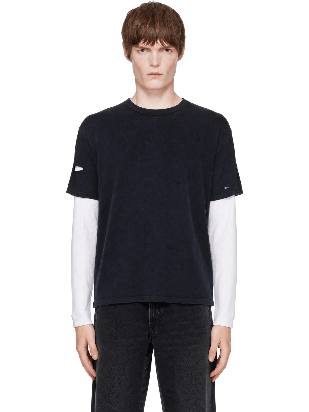 Black Back Logo Layered T-shirt - 1