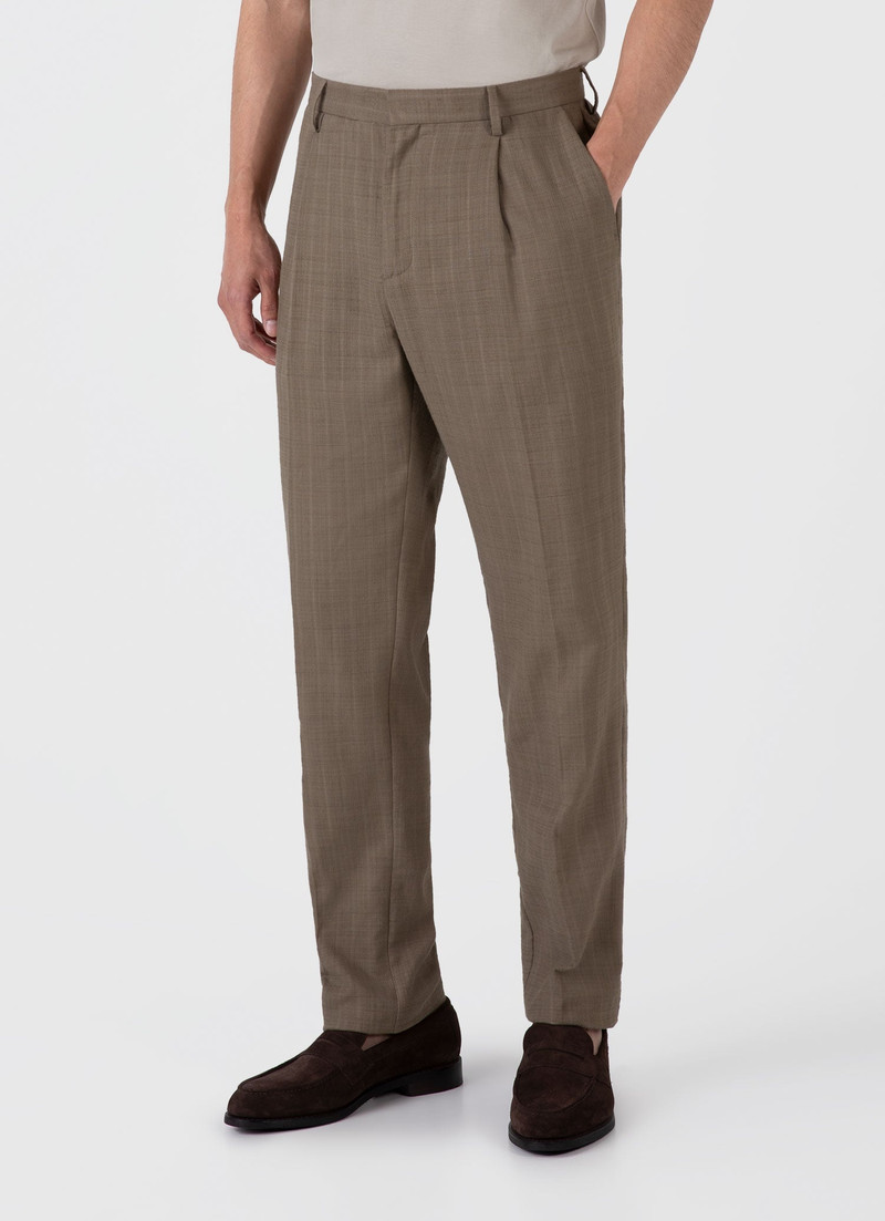 Sunspel Cotton Raffia Pleat Trouser outlook