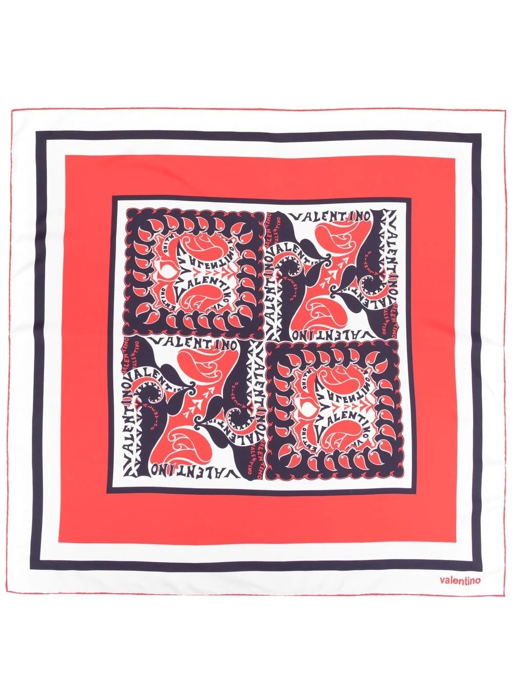 Archive Manifesto Bandana print silk scarf - 3