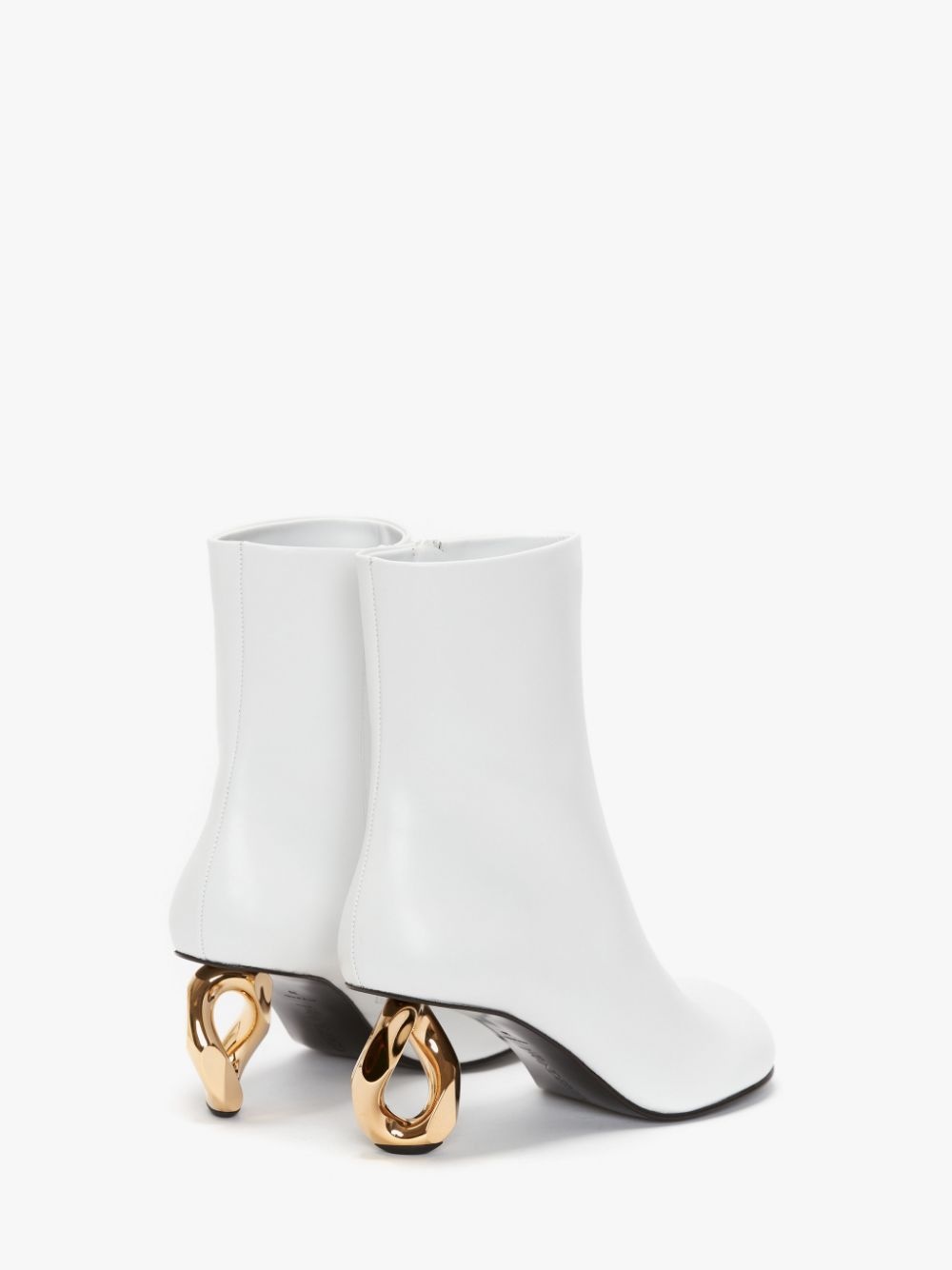 LEATHER CHAIN ANKLE BOOTS - 3
